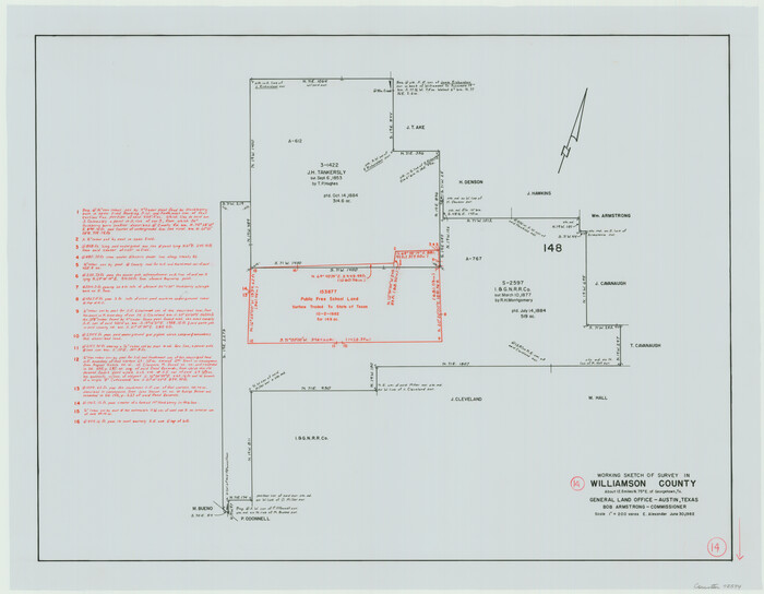 72574, Williamson County Working Sketch 14, General Map Collection