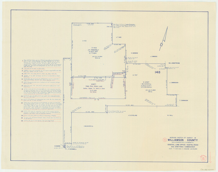 72575, Williamson County Working Sketch 15, General Map Collection