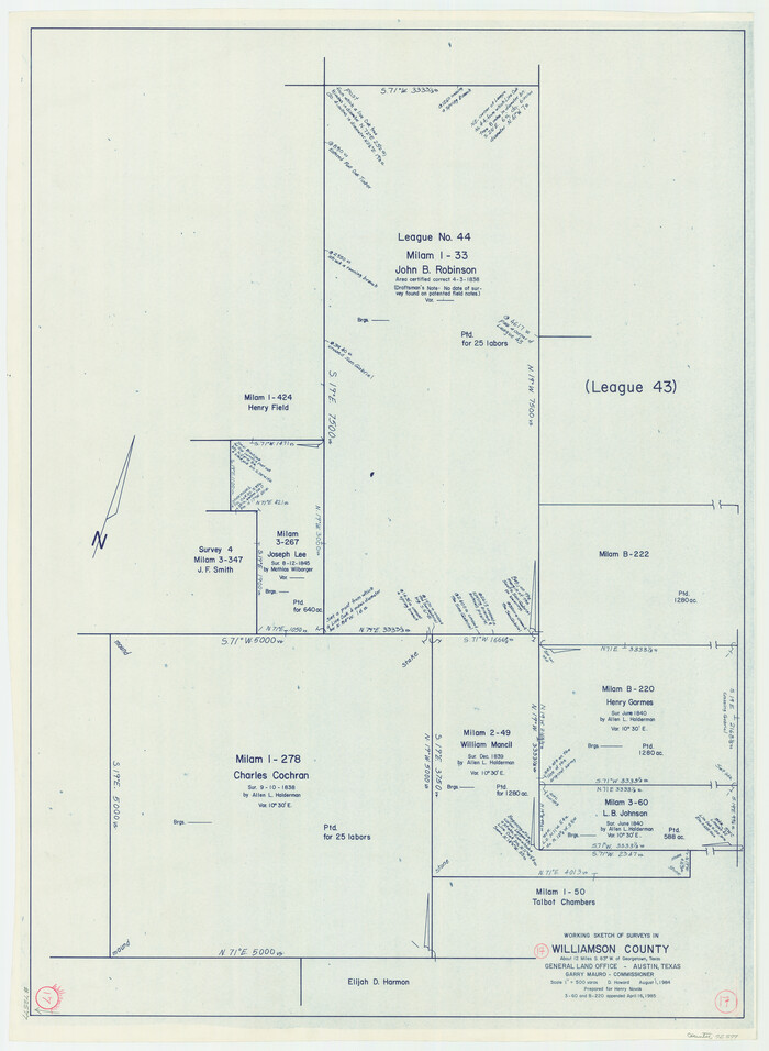 72577, Williamson County Working Sketch 17, General Map Collection