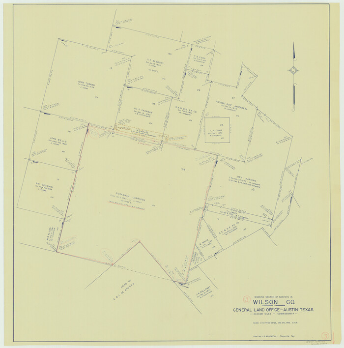 72583, Wilson County Working Sketch 3, General Map Collection