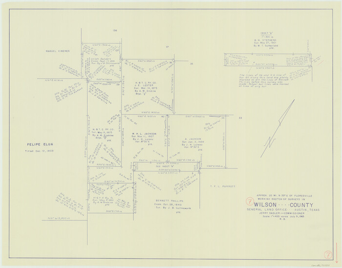 72587, Wilson County Working Sketch 7, General Map Collection