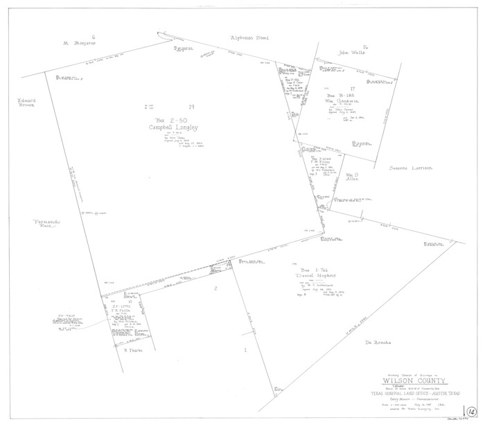 72594, Wilson County Working Sketch 14, General Map Collection