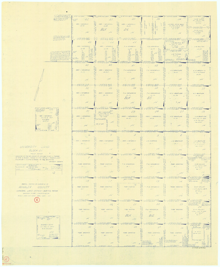 72598, Winkler County Working Sketch 4, General Map Collection