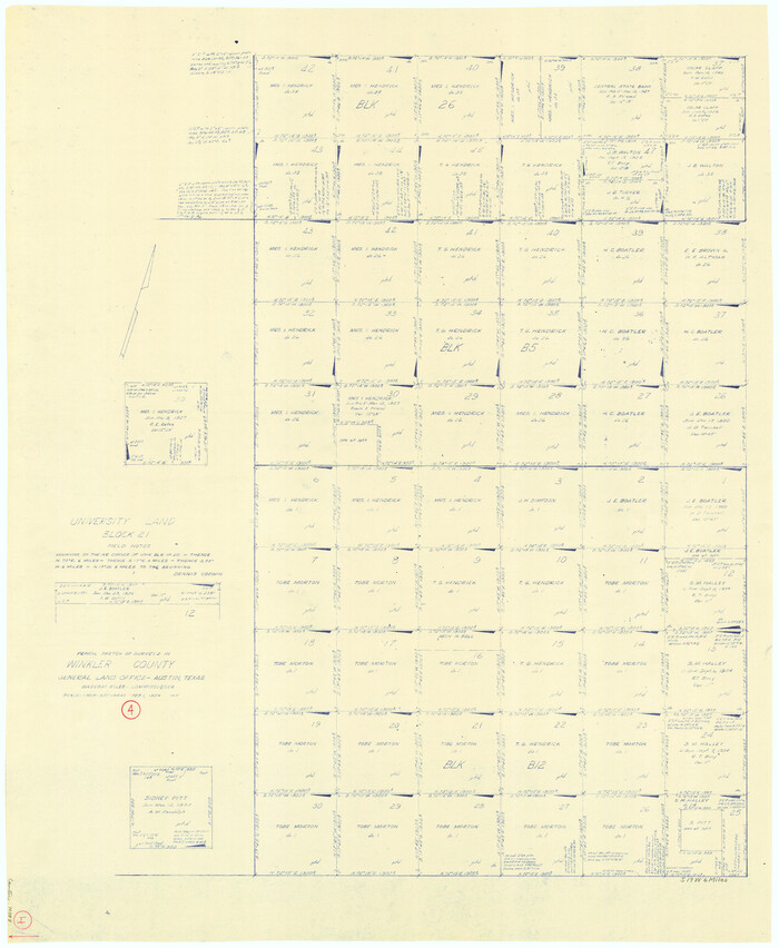 72598, Winkler County Working Sketch 4, General Map Collection