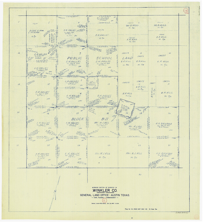 72600, Winkler County Working Sketch 6, General Map Collection
