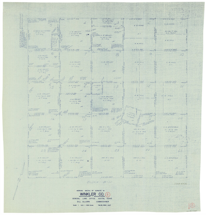 72602, Winkler County Working Sketch 8, General Map Collection
