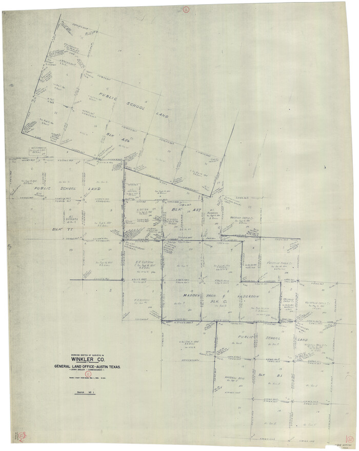 72606, Winkler County Working Sketch 12, General Map Collection
