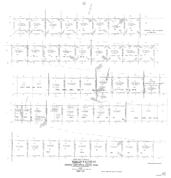 72608, Winkler County Working Sketch 14, General Map Collection