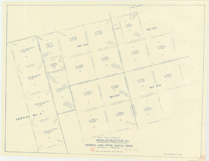 72610, Winkler County Working Sketch 16, General Map Collection