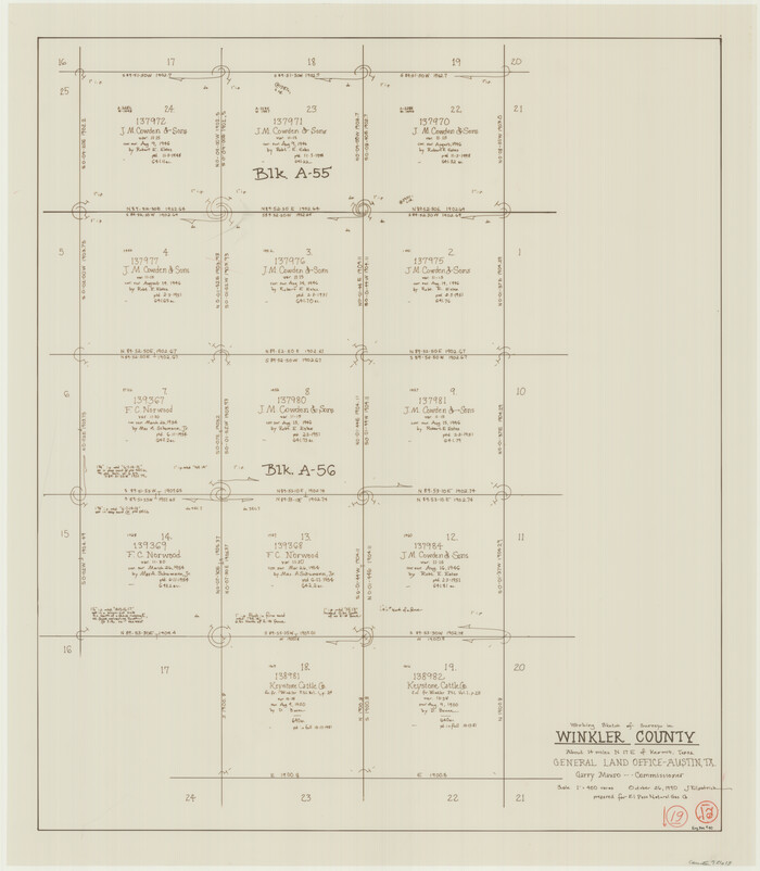 72613, Winkler County Working Sketch 19, General Map Collection