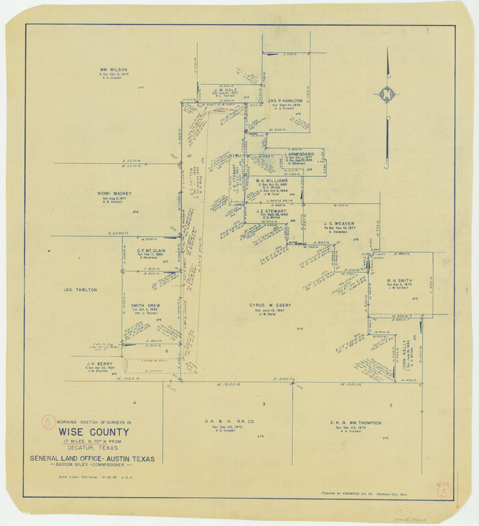 72619, Wise County Working Sketch 5, General Map Collection