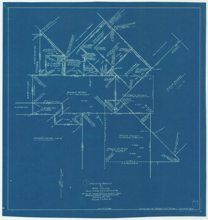 72621, Wise County Working Sketch 7, General Map Collection