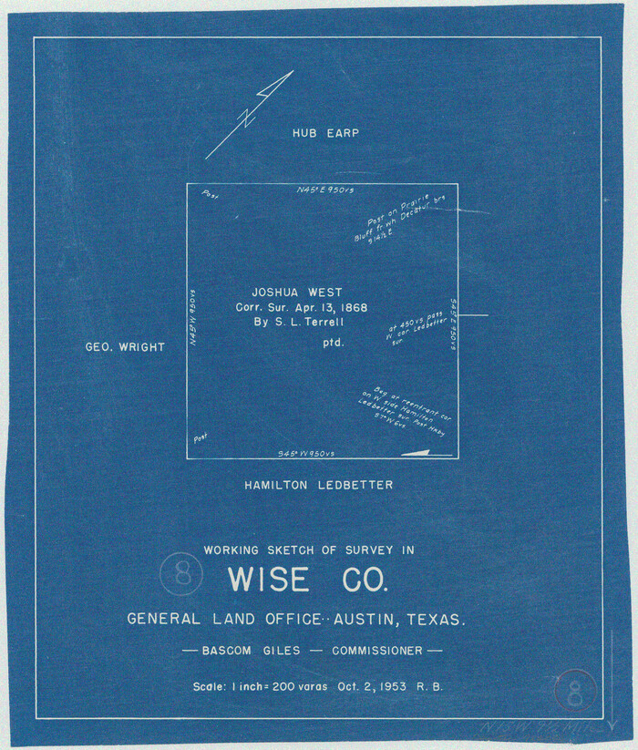 72622, Wise County Working Sketch 8, General Map Collection