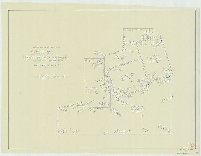 72626, Wise County Working Sketch 12, General Map Collection