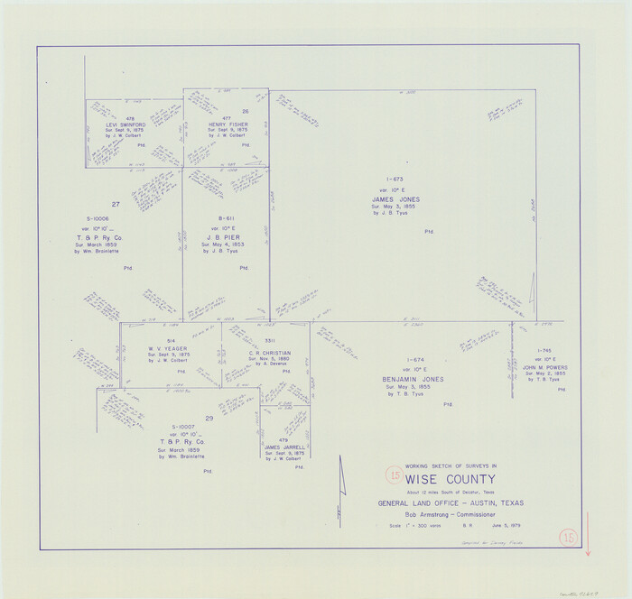72629, Wise County Working Sketch 15, General Map Collection