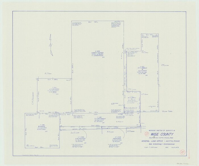 72634, Wise County Working Sketch 20, General Map Collection