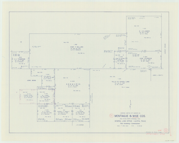 72635, Wise County Working Sketch 21, General Map Collection