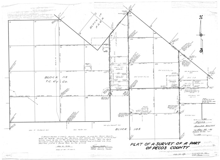 7268, Pecos County Rolled Sketch 130, General Map Collection