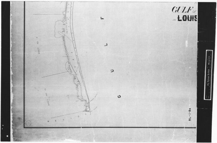 72689, Index sheet to accompany map of survey for connecting the inland waters along margin of the Gulf of Mexico from Donaldsonville in Louisiana to the Rio Grande River in Texas, General Map Collection