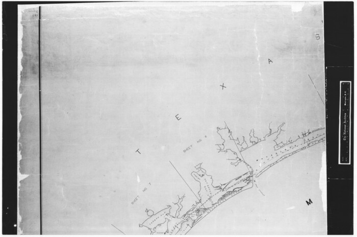 72691, Index sheet to accompany map of survey for connecting the inland waters along margin of the Gulf of Mexico from Donaldsonville in Louisiana to the Rio Grande River in Texas, General Map Collection