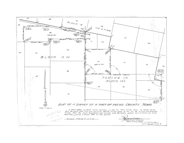 7271, Pecos County Rolled Sketch 135, General Map Collection