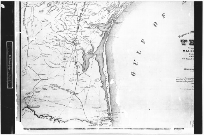 72718, Engineer's Office, Department of the Gulf Map No. 59, Texas prepared by order of Maj. Gen. N. P. Banks under direction of Capt. P. C. Hains, U. S. Engr. & Chief Engr., Dept. of the Gulf, General Map Collection