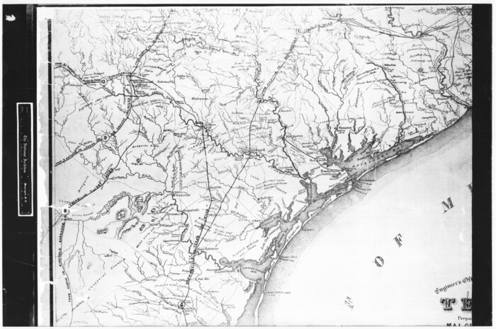 72719, Engineer's Office, Department of the Gulf Map No. 59, Texas prepared by order of Maj. Gen. N. P. Banks under direction of Capt. P. C. Hains, U. S. Engr. & Chief Engr., Dept. of the Gulf, General Map Collection