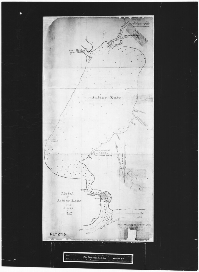 72725, Sketch of Sabine Lake and Pass, General Map Collection