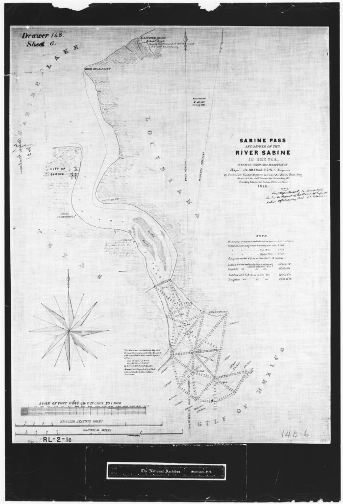 72726, Sabine Pass and mouth of the River Sabine, General Map Collection