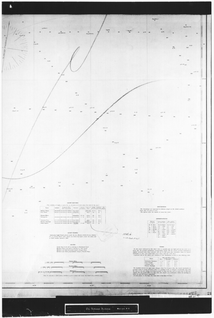 72728, General Chart of the Coast No. XXI Gulf Coast from Galveston to the Rio Grande, General Map Collection