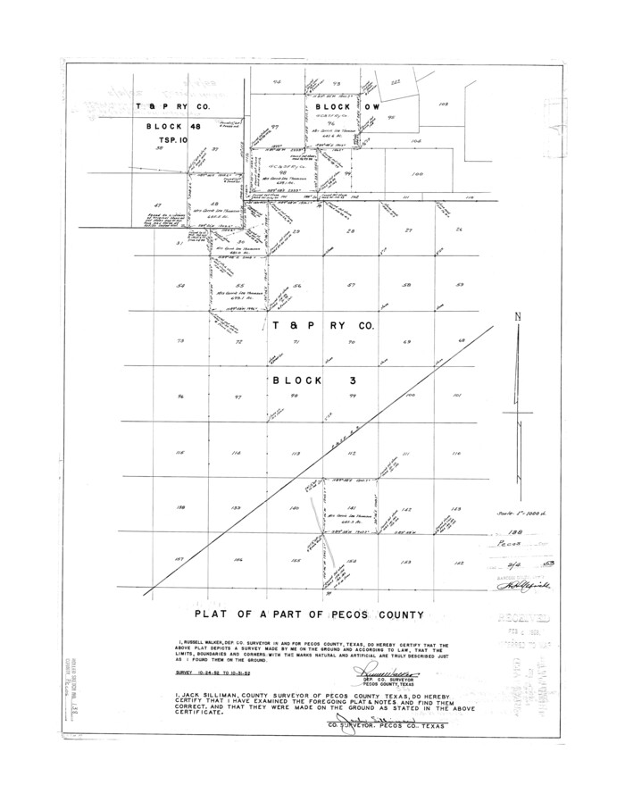 7274, Pecos County Rolled Sketch 138, General Map Collection