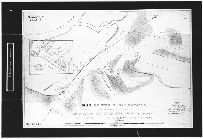 72764, Map of the Passo Cavallo on the entrance into Matagorda Bay from the Gulf of Mexico, General Map Collection