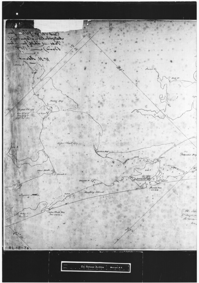 72768, [Copy of a portion of] The Coast & Bays of Western Texas, St. Joseph's and Mustang Islands from Actual Survey, the Remainder from County Maps, Etc., General Map Collection