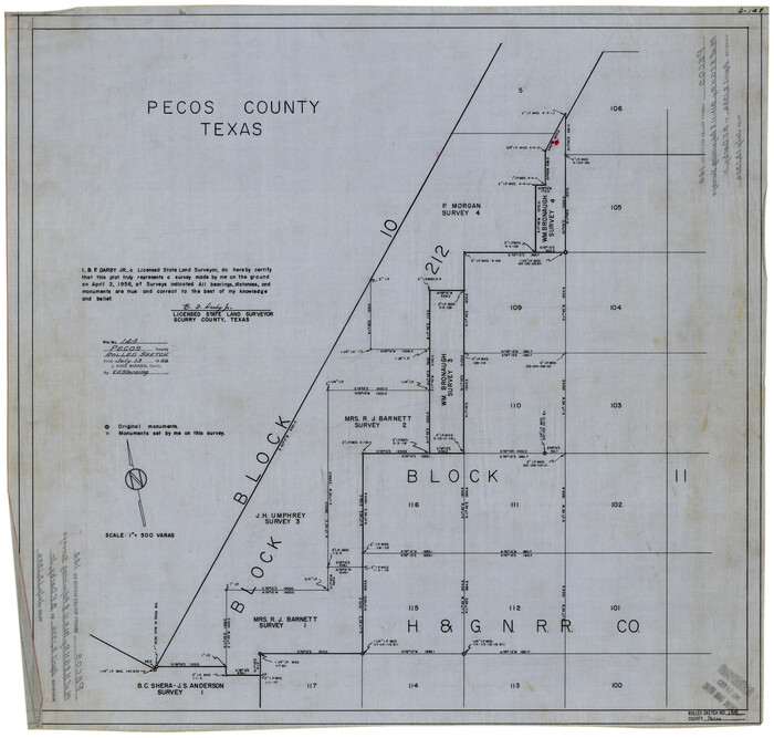 7277, Pecos County Rolled Sketch 144, General Map Collection