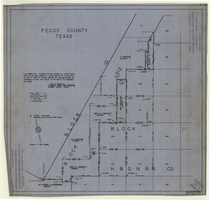 7277, Pecos County Rolled Sketch 144, General Map Collection