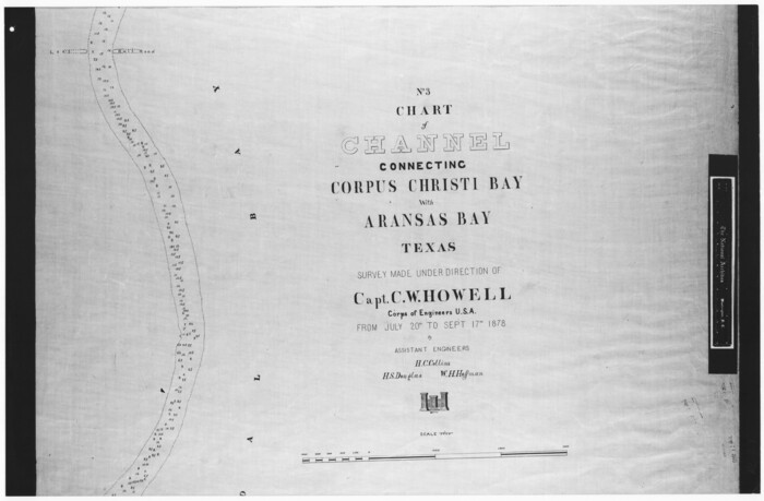 72775, No. 3 Chart of Channel connecting Corpus Christi Bay with Aransas Bay, Texas, General Map Collection