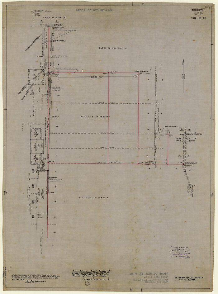 7278, Pecos County Rolled Sketch 145, General Map Collection