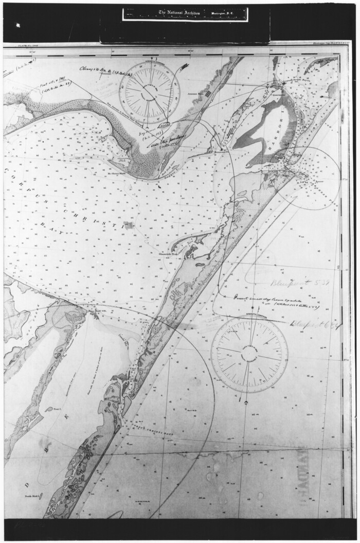 72790, Coast Chart No. 210 Aransas Pass and Corpus Christi Bay with the coast to latitude 27° 12' Texas, General Map Collection