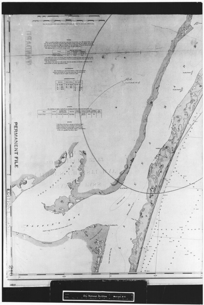 72792, Coast Chart No. 210 Aransas Pass and Corpus Christi Bay with the coast to latitude 27° 12' Texas, General Map Collection