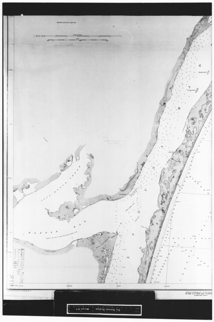 72796, United States - Gulf Coast - Aransas Pass and Corpus Christi Bay with the coast to latitude 27° 12' Texas, General Map Collection