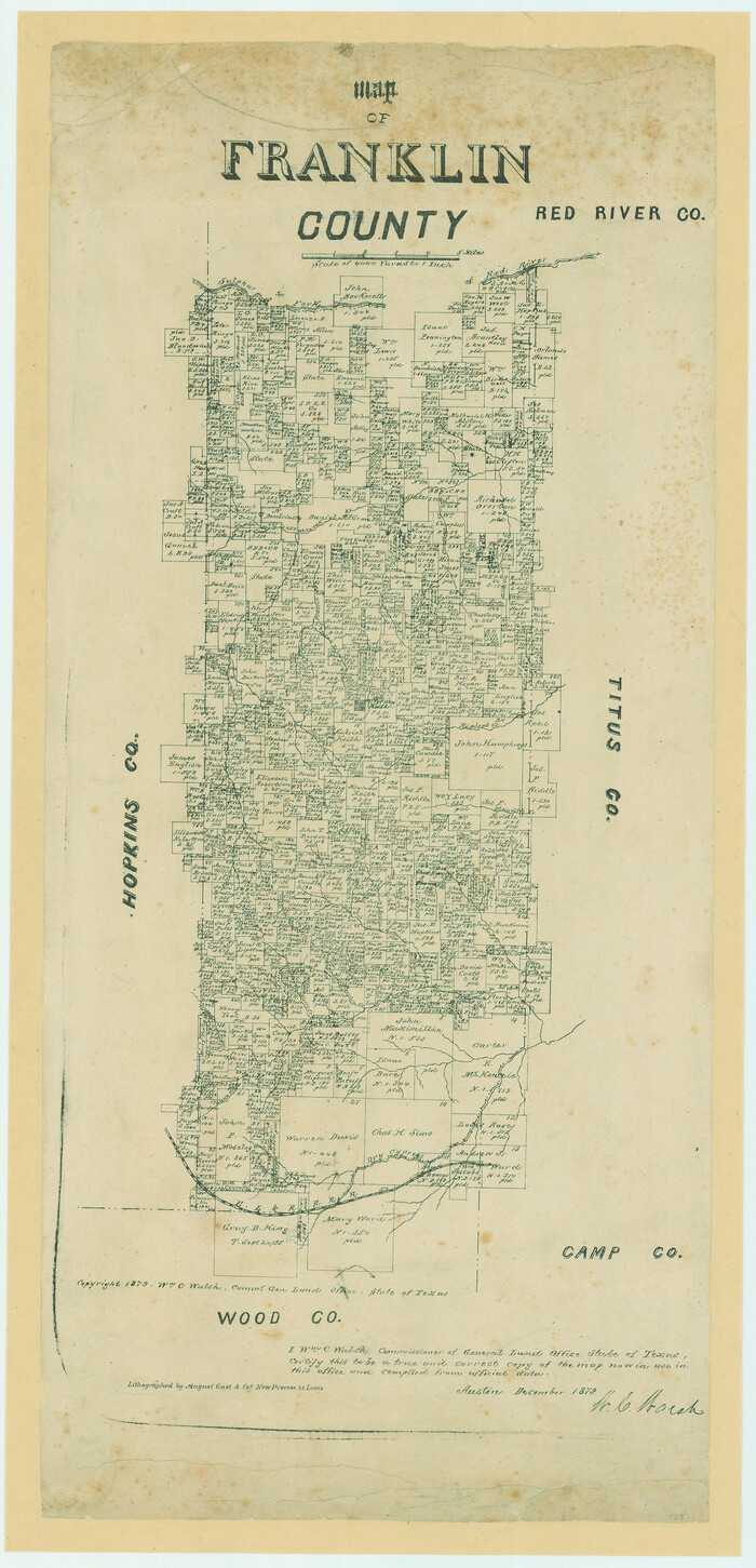 728, Map of Franklin County, Texas, Maddox Collection