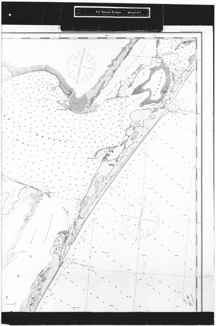72802, Coast Chart No. 210 Aransas Pass and Corpus Christi Bay with the coast to latitude 27° 12' Texas, General Map Collection