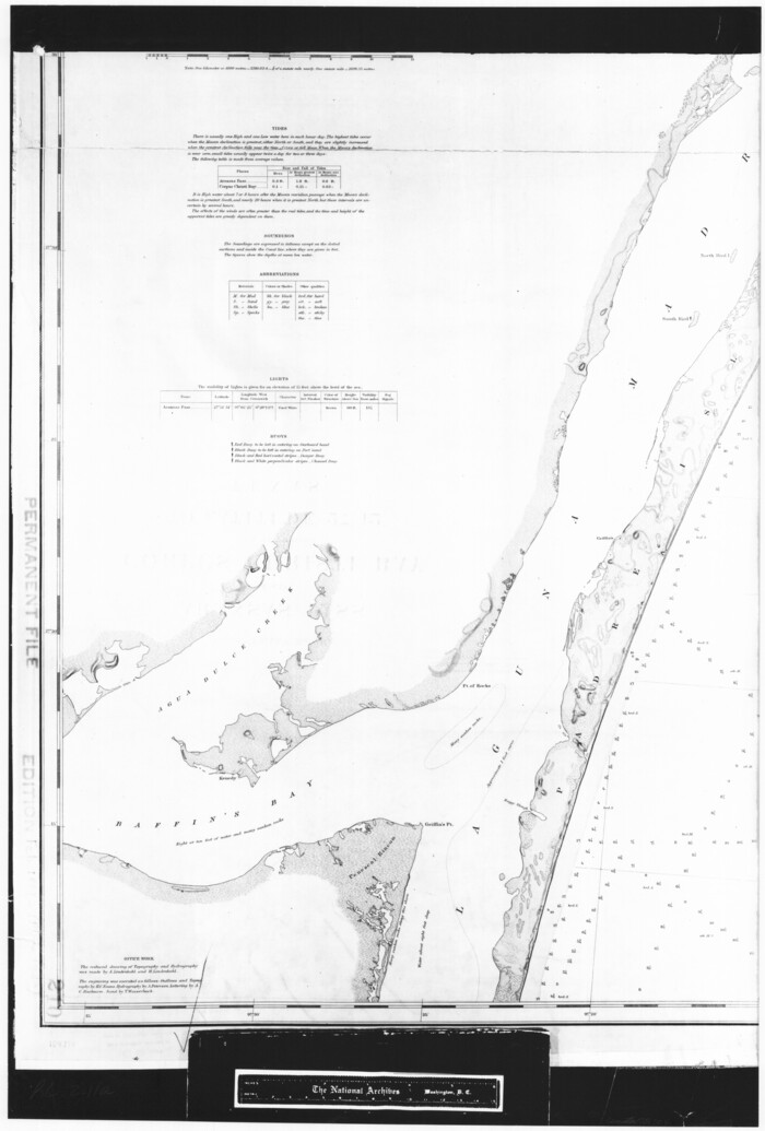 72804, Coast Chart No. 210 Aransas Pass and Corpus Christi Bay with the coast to latitude 27° 12' Texas, General Map Collection
