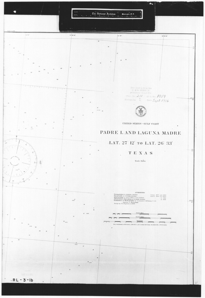 72817, United States - Gulf Coast - Padre I. and Laguna Madre Lat. 27° 12' to Lat. 26° 33' Texas, General Map Collection