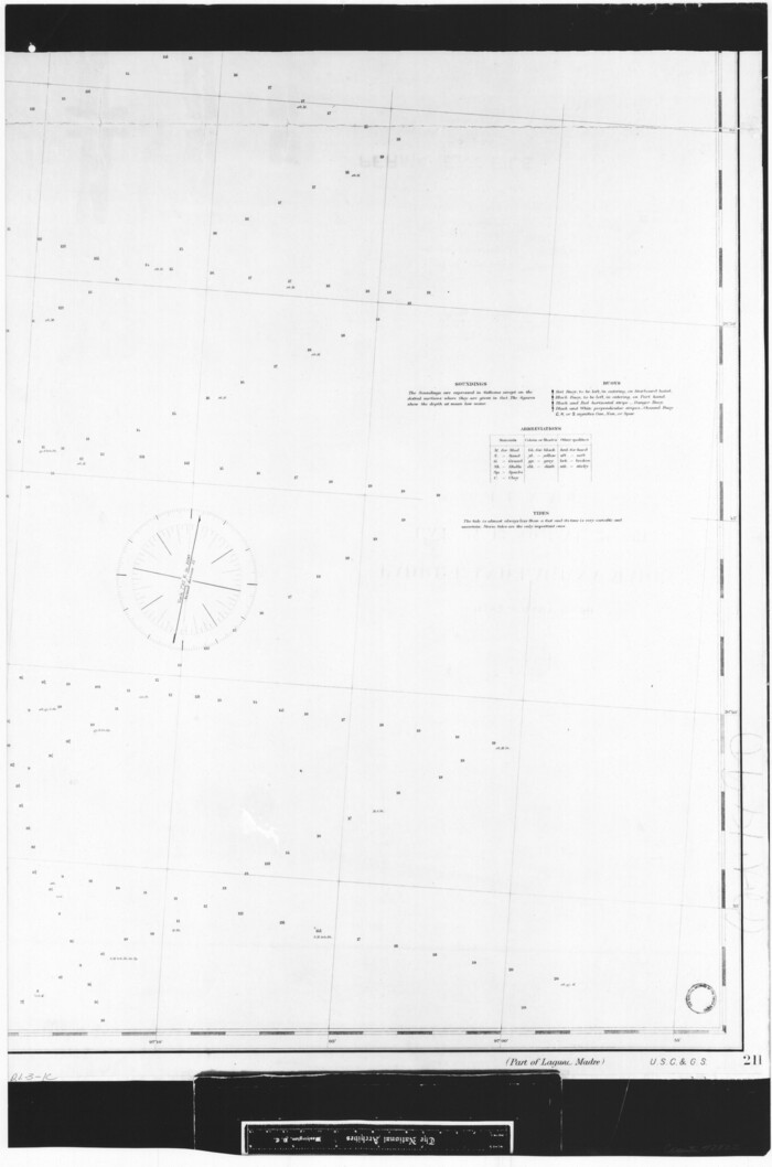 72822, Coast Chart No. 211 - Padre I. and Laguna Madre Lat. 27° 12' to Lat. 26° 33' Texas, General Map Collection