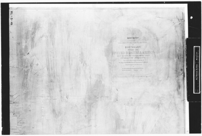72859, Index Map No. 1 - Rio Bravo del Norte section of boundary between the United States & Mexico; agreed upon by the Joint Commission under the Treaty of Guadalupe Hidalgo, General Map Collection