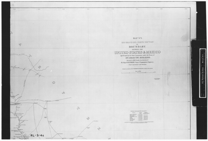 72863, Map No. 1 - Rio Bravo del Norte section of boundary between the United States & Mexico agreed upon by the Joint Commission under the Treaty of Guadalupe Hidalgo, General Map Collection