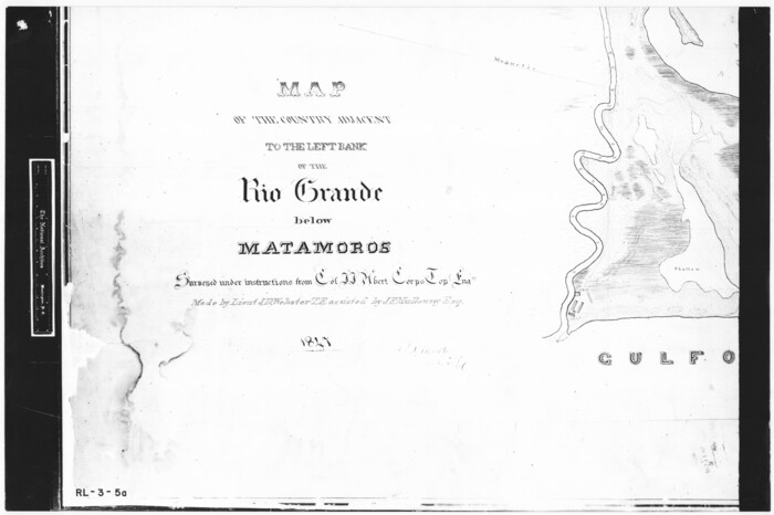 72867, Map of the country adjacent to the left bank of the Rio Grande below Matamoros, General Map Collection