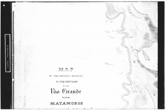72868, Map of the country adjacent to the left bank of the Rio Grande below Matamoros, General Map Collection