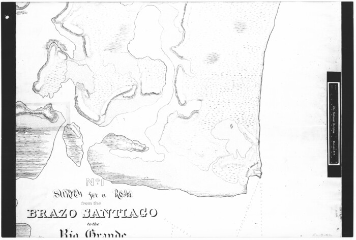 72877, No. 1 - Survey for a road from the Brazo Santiago to the Rio Grande, General Map Collection